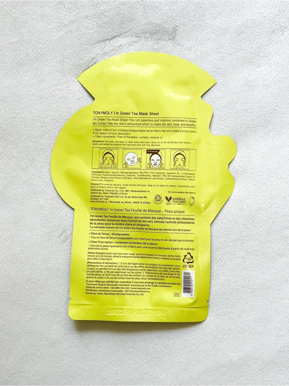Tonymoly green tea